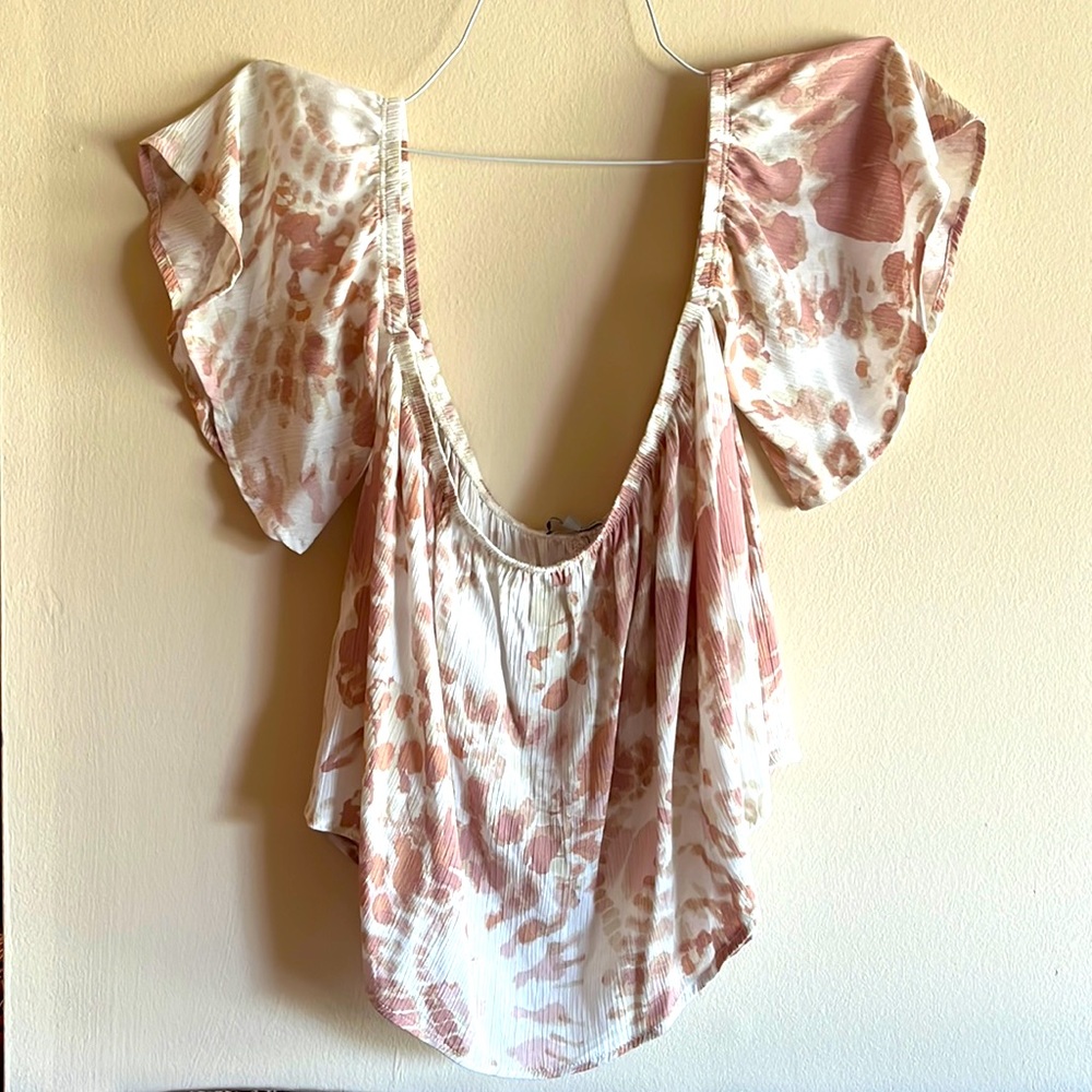 Off the shoulder, tie dye crop top